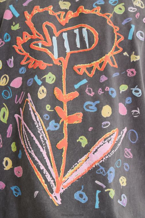 oversize kukka t-paita Desigual miehet F4V041656 vaatetus