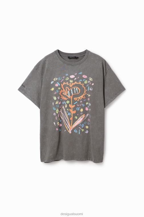 oversize kukka t-paita Desigual miehet F4V041656 vaatetus
