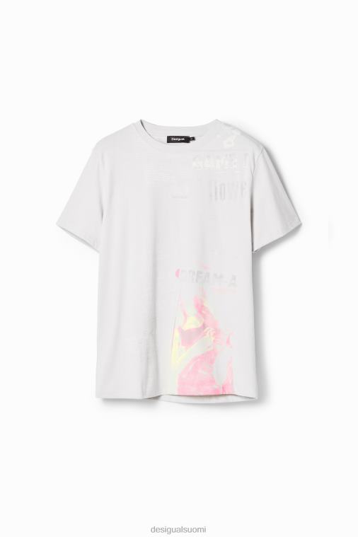 puuvillainen sanomalehti t-paita Desigual miehet F4V041630 vaatetus