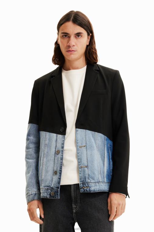 bimaterial denim bleiseri Desigual miehet F4V041696 vaatetus