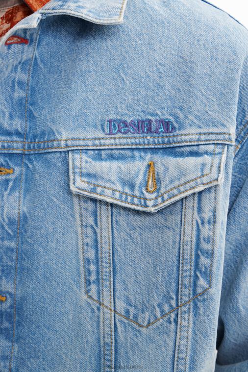 brodeerattu farkkutakki Desigual miehet F4V041636 vaatetus