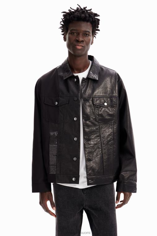 nahkainen kuorma-auton takki Desigual miehet F4V041587 vaatetus