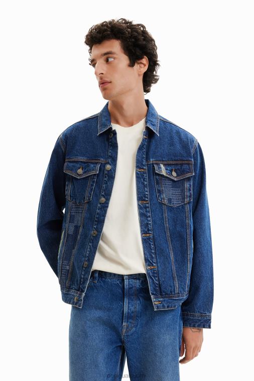 tilkkumainen farkkutakki Desigual miehet F4V041603 vaatetus