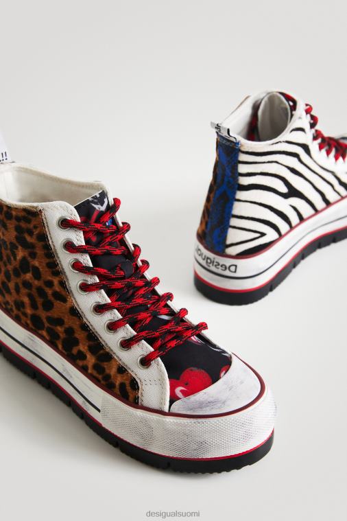 eläinkuvioiset korkeatasoiset lenkkarit Desigual naiset F4V041473 jalkineet