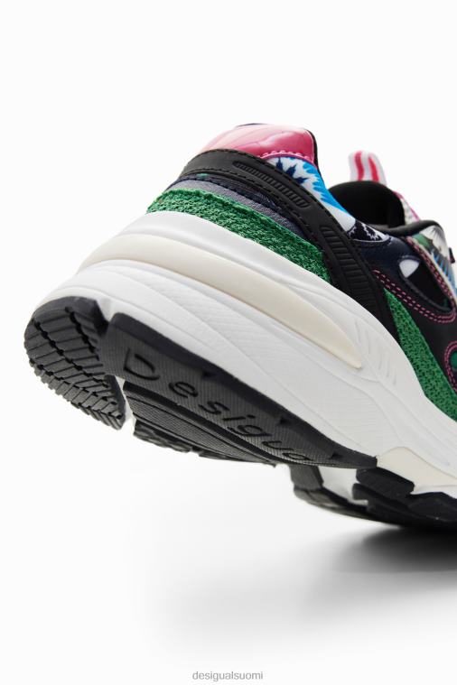 geometrisilla kuvioilla varustetut juoksulenkkarit Desigual naiset F4V041488 jalkineet