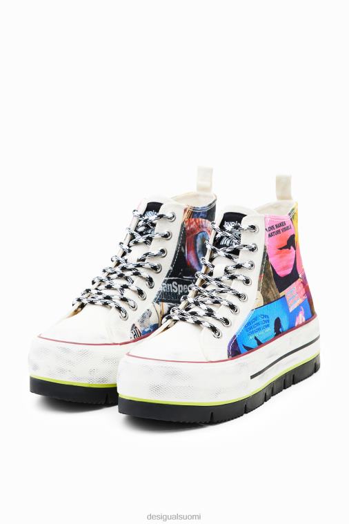 korkeat alustan kollaasilenkkarit Desigual naiset F4V041464 jalkineet