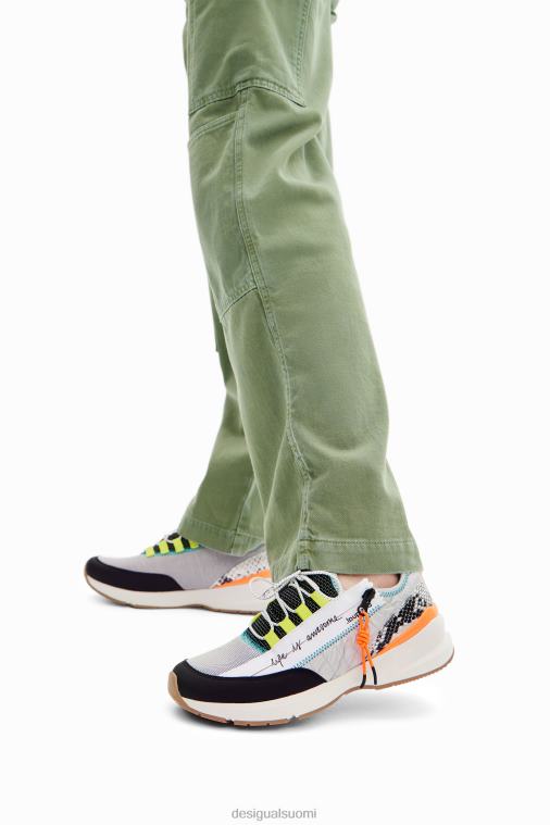 tilkkuväriset vetoketjulliset juoksulenkkarit Desigual naiset F4V041466 jalkineet