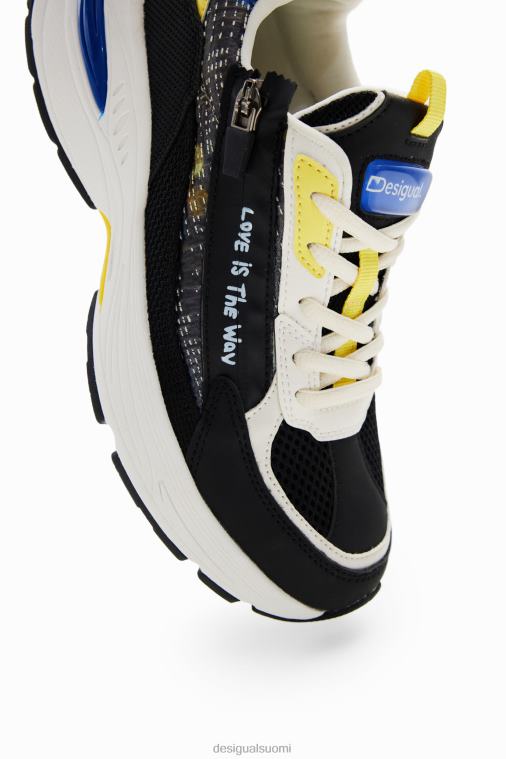 tilkkuväriset vetoketjulliset juoksulenkkarit Desigual naiset F4V041490 jalkineet