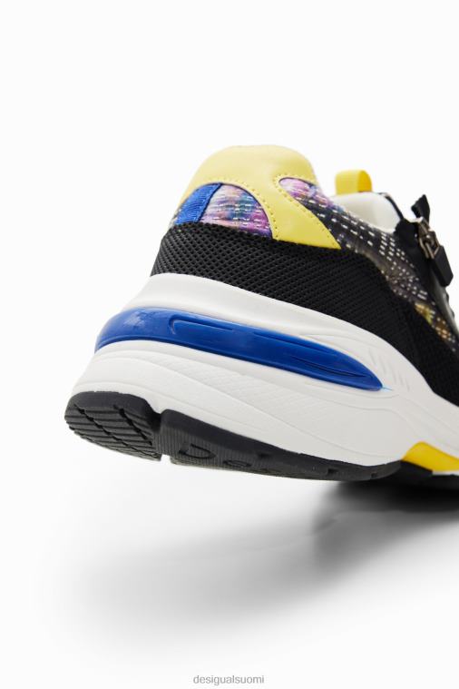 tilkkuväriset vetoketjulliset juoksulenkkarit Desigual naiset F4V041490 jalkineet