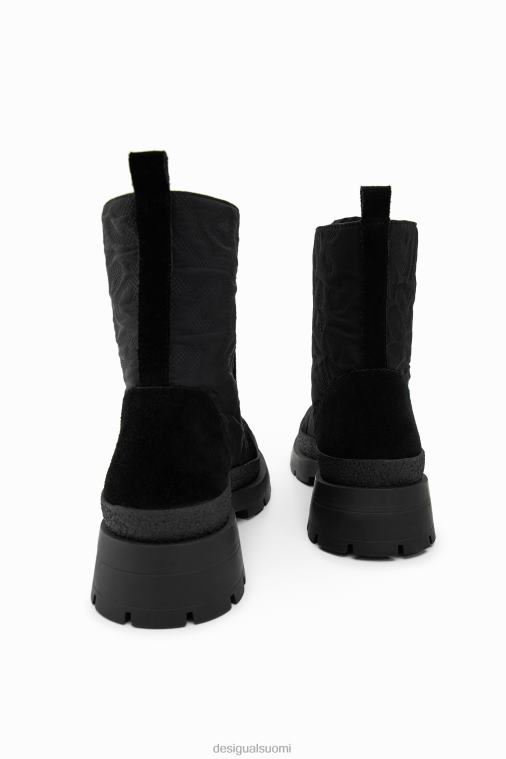 leopardivaikutteiset nauhasaappaat Desigual naiset F4V04641 jalkineet