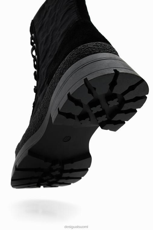 leopardivaikutteiset nauhasaappaat Desigual naiset F4V04641 jalkineet