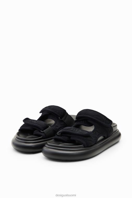 brodeeratut olkaimet sandaalit Desigual naiset F4V04393 jalkineet