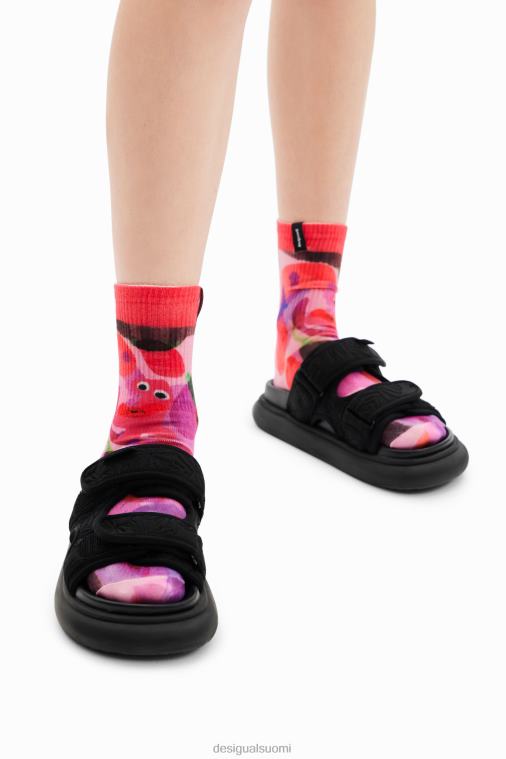 brodeeratut olkaimet sandaalit Desigual naiset F4V04393 jalkineet