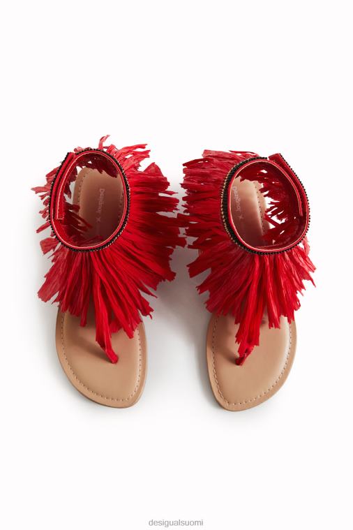 stella jean hapsuinen litteä sandaali Desigual naiset F4V041471 jalkineet