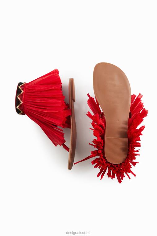 stella jean hapsuinen litteä sandaali Desigual naiset F4V041471 jalkineet