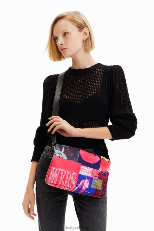 keskikokoinen kollaasi crossbody laukku Desigual naiset F4V04451 lisävaruste