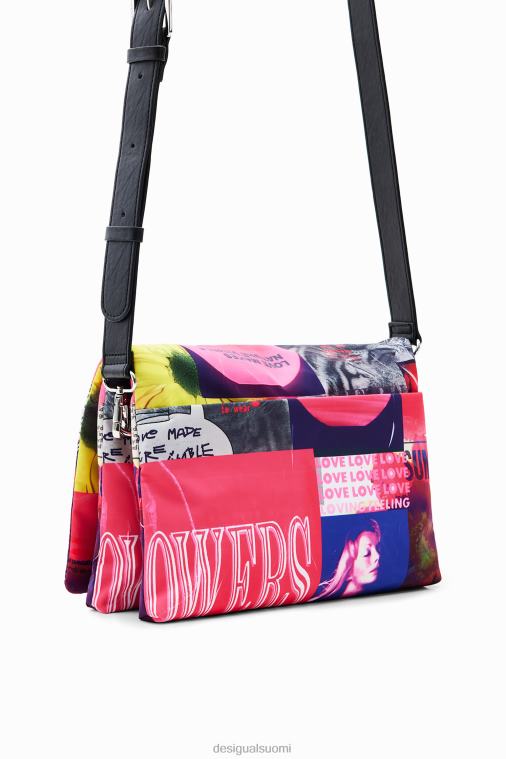 keskikokoinen kollaasi crossbody laukku Desigual naiset F4V04451 lisävaruste