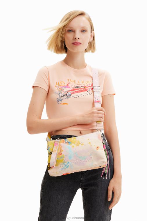 keskikokoinen maalattu crossbody laukku Desigual naiset F4V04643 lisävaruste