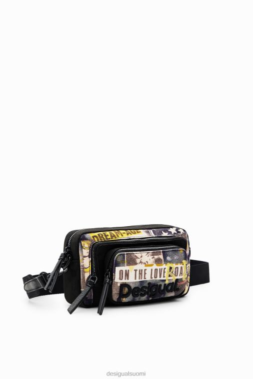 pieni kankainen sanomalehtipussi Desigual naiset F4V041272 lisävaruste