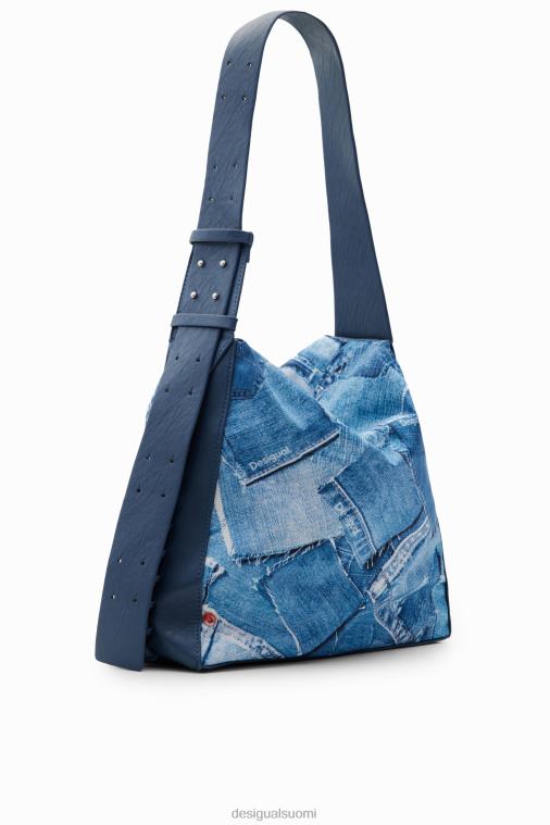 iso denim patchwork laukku Desigual naiset F4V04253 lisävaruste