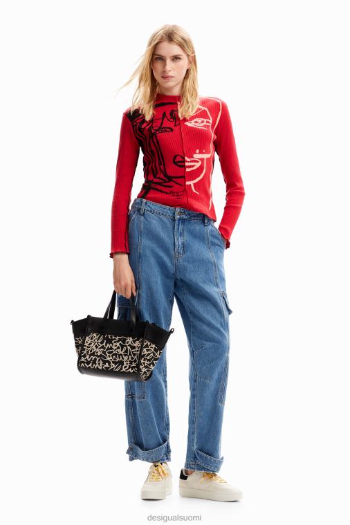 keskikokoinen kangastekstilaukku Desigual naiset F4V041217 lisävaruste