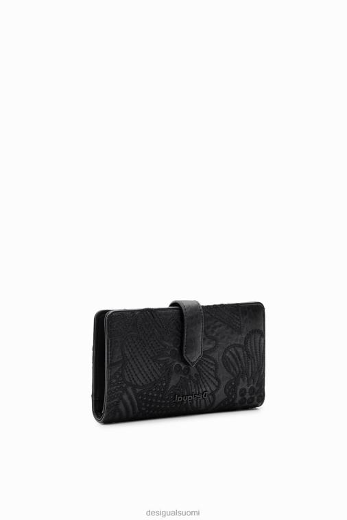 keskikokoinen lompakko brodeeratuilla kukilla Desigual naiset F4V041240 lisävaruste