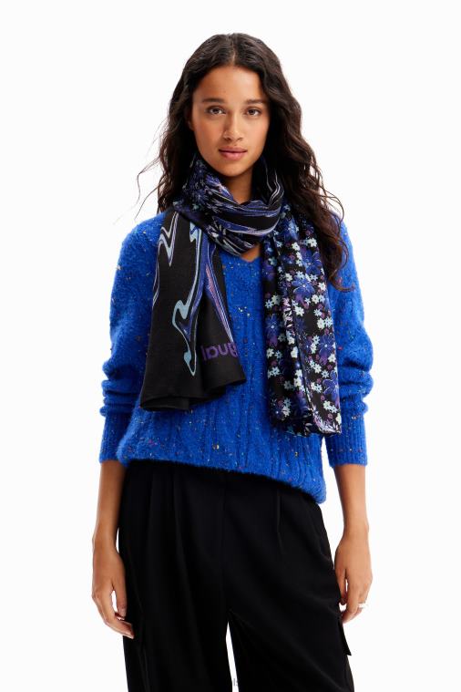 kukka suorakaiteen muotoinen foulard Desigual naiset F4V041419 lisävaruste