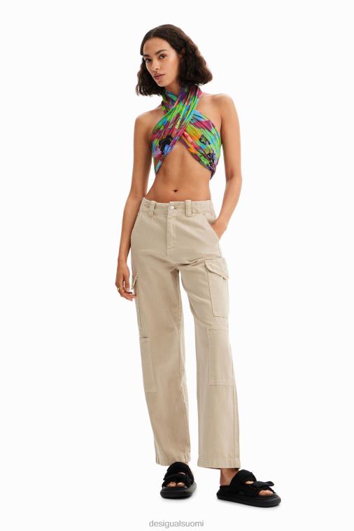 suorakaiteen muotoinen ryppyinen kukkainen foulard Desigual naiset F4V04562 lisävaruste