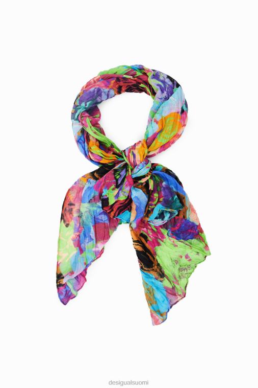 suorakaiteen muotoinen ryppyinen kukkainen foulard Desigual naiset F4V04562 lisävaruste