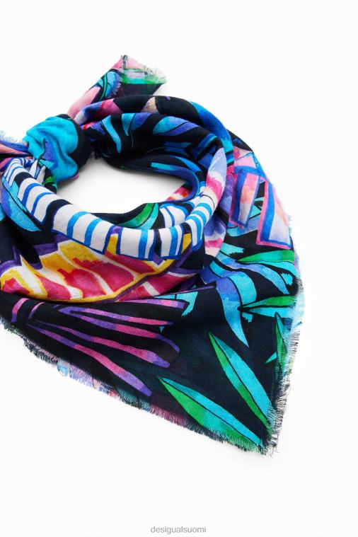 trooppinen neliön muotoinen huivi Desigual naiset F4V04738 lisävaruste