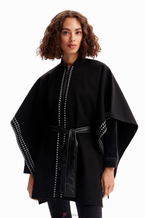 brodeerattu vyöponcho Desigual naiset F4V041423 lisävaruste