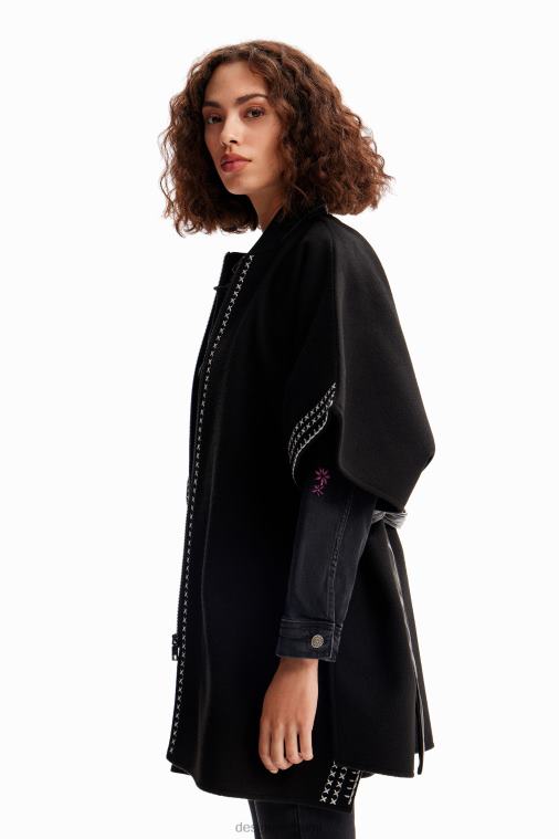 brodeerattu vyöponcho Desigual naiset F4V041423 lisävaruste