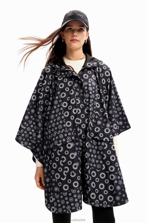 geometrinen hupullinen sadetakki Desigual naiset F4V041434 lisävaruste