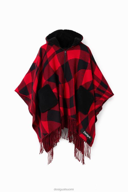 ruudullinen hupullinen poncho Desigual naiset F4V041448 lisävaruste
