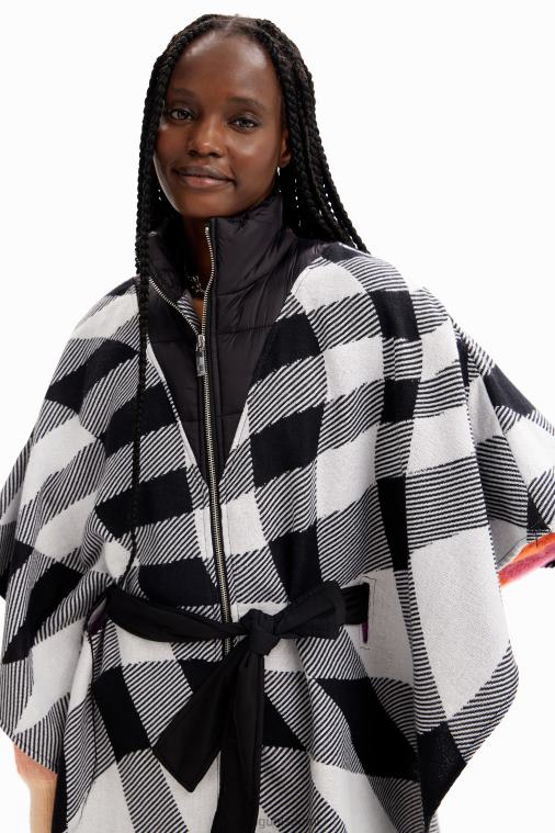ruudullinen vyöponcho Desigual naiset F4V041440 lisävaruste