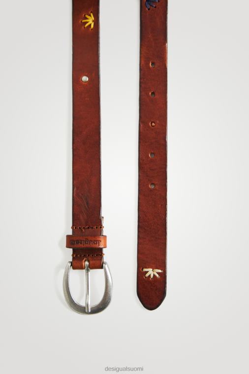 brodeerattu nahkavyö Desigual naiset F4V041452 lisävaruste