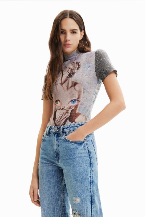 metallinen neulottu body Desigual naiset F4V04866 vaatetus