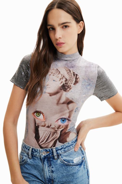 metallinen neulottu body Desigual naiset F4V04866 vaatetus