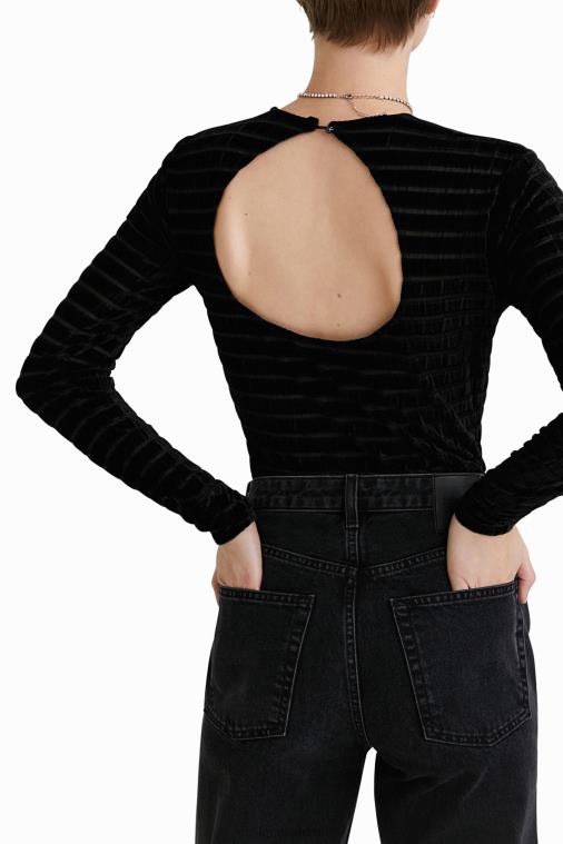 samettinen raidallinen ohut body Desigual naiset F4V04558 vaatetus