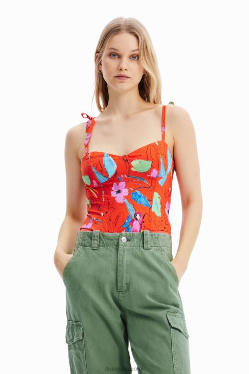 trooppinen nauhallinen korsettibody Desigual naiset F4V04514 vaatetus