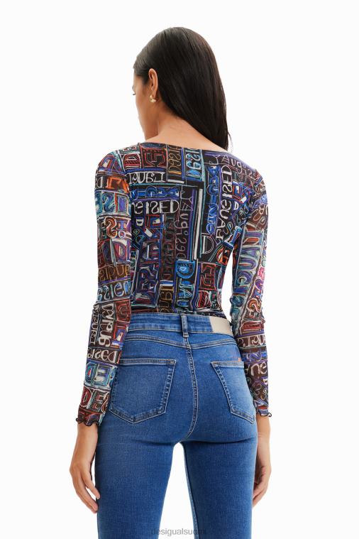 tylli taiteellinen logo body Desigual naiset F4V04335 vaatetus