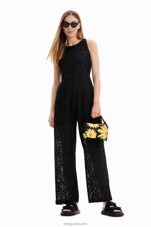 pitkä kirjailtu pitsihaalari Desigual naiset F4V0447 vaatetus