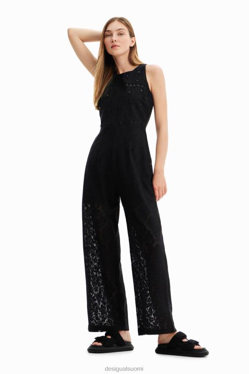 pitkä kirjailtu pitsihaalari Desigual naiset F4V0447 vaatetus