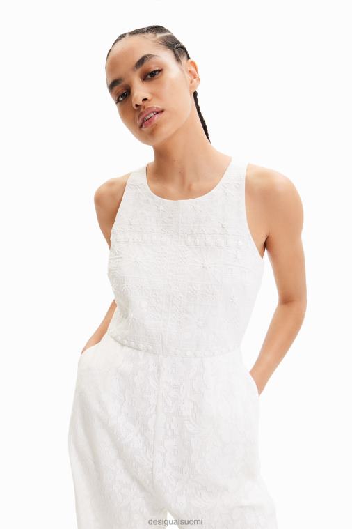 pitkä kirjailtu pitsihaalari Desigual naiset F4V04584 vaatetus