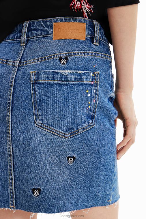 Disneyn Mikki Hiiri -denim-minihame Desigual naiset F4V04661 vaatetus