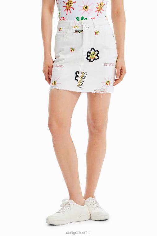 denim kuvitukset minihame Desigual naiset F4V04714 vaatetus