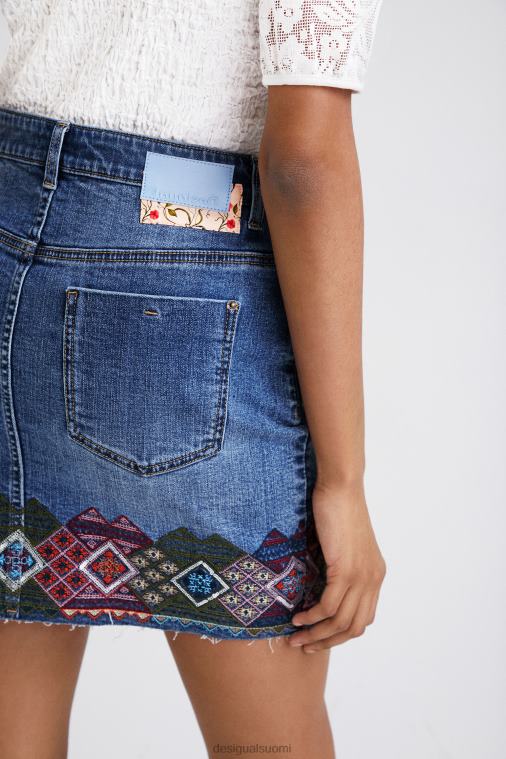 denim-minihame reunuksilla Desigual naiset F4V041099 vaatetus