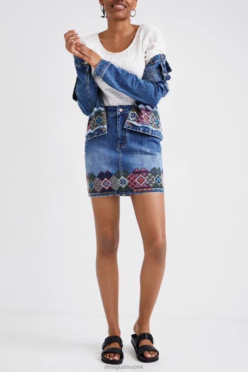 denim-minihame reunuksilla Desigual naiset F4V041099 vaatetus