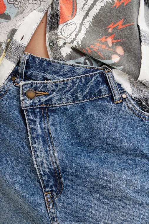 denim ristikkäin vyötäröllä minihame Desigual naiset F4V04600 vaatetus