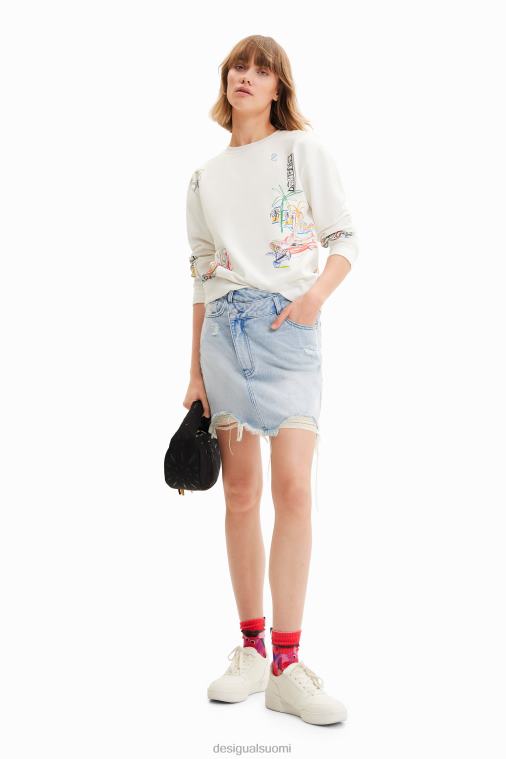 denim ristikkäin vyötäröllä minihame Desigual naiset F4V04759 vaatetus